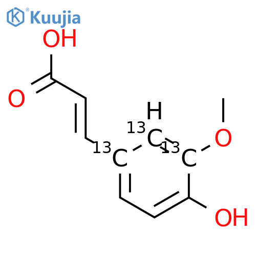 3-(4-Hydroxy-3-methoxyphenyl)-2-propenoic acid structure