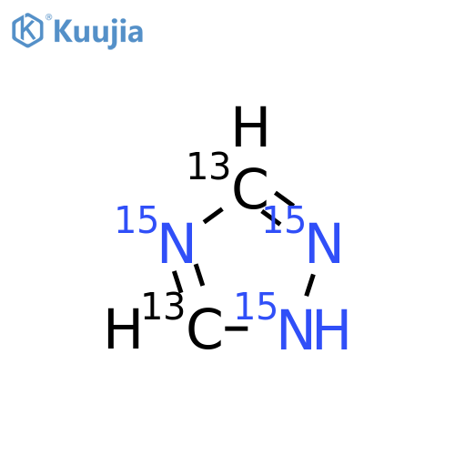 1H-1,2,4-Triazole-3,5-13C2-1,2,4-15N3 structure