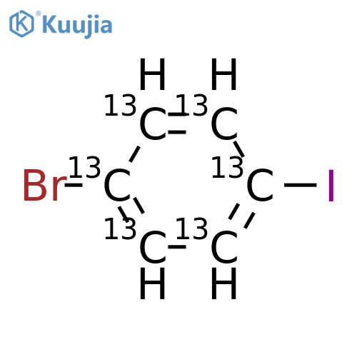 1-Bromo-4-iodobenzene-13C6 structure