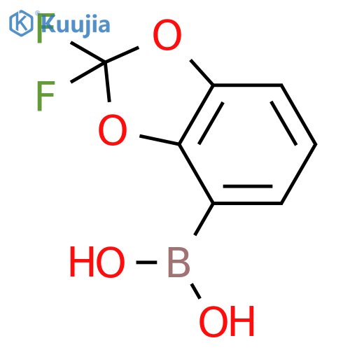 (2,2-difluoro-2H-1,3-benzodioxol-4-yl)boronic acid structure