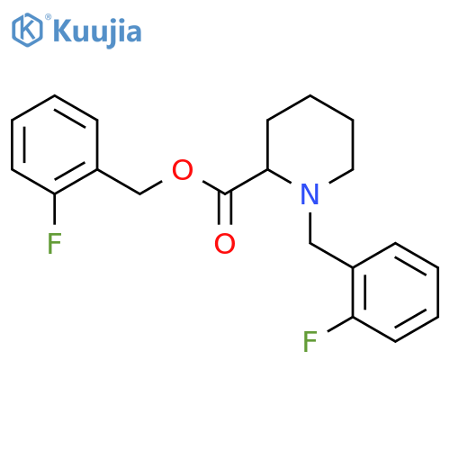 1-(2-Fluoro-benzyl)-piperidine-2-carboxylic acid 2-fluoro-benzyl ester structure