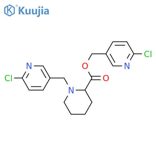 1-(6-Chloro-pyridin-3-ylmethyl)-piperidine-2-carboxylic acid 6-chloro-pyridine-3-ylmethyl ester structure