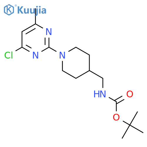 Tert-Butyl ((1-(4-chloro-6-methylpyrimidin-2-yl)piperidin-4-yl)methyl)carbamate structure