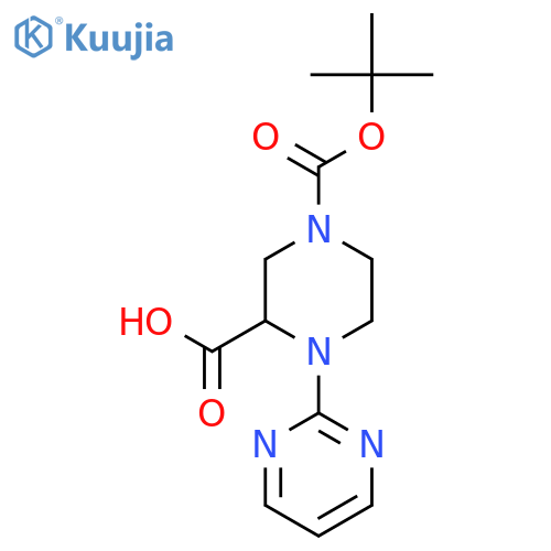 4-Pyrimidin-2-yl-piperazine-1,3-dicarboxylic Acid 1-tert-Butyl Ester structure