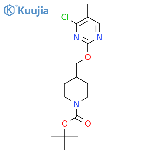 tert-Butyl 4-(((4-chloro-5-methylpyrimidin-2-yl)oxy)methyl)piperidine-1-carboxylate structure