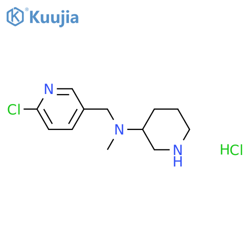 (6-Chloro-pyridin-3-ylmethyl)-methyl-piperidin-3-yl-amine hydrochloride structure