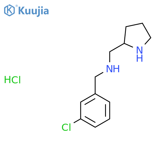 (3-Chloro-benzyl)-pyrrolidin-2-ylmethyl-amine hydrochloride structure