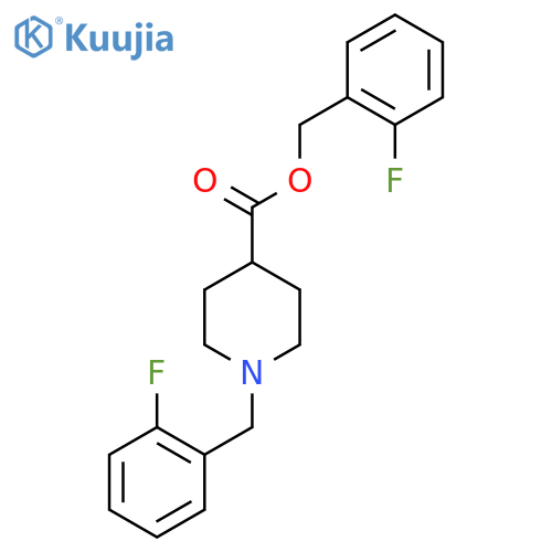 1-(2-Fluoro-benzyl)-piperidine-4-carboxylic acid 2-fluoro-benzyl ester structure