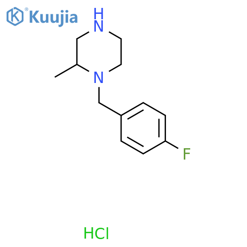 1-(4-Fluoro-benzyl)-2-methyl-piperazine hydrochloride structure