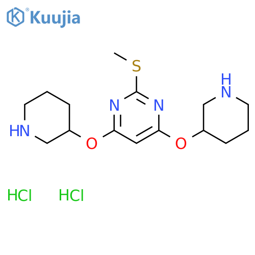 2-Methylsulfanyl-4,6-bis-(piperidin-3-yloxy)-pyrimidine dihydrochloride structure