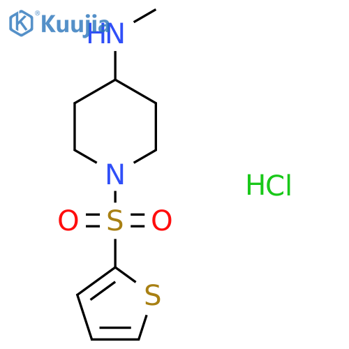 N-Methyl-1-(thiophen-2-ylsulfonyl)piperidin-4-amine hydrochloride structure