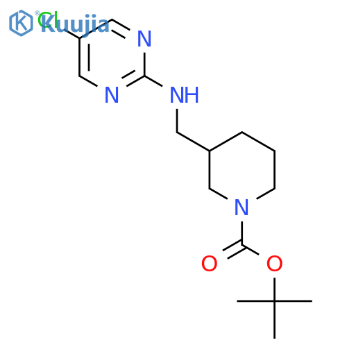 Tert-Butyl 3-(((5-chloropyrimidin-2-yl)amino)methyl)piperidine-1-carboxylate structure
