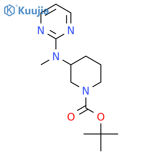 3-(Methyl-pyrimidin-2-yl-amino)-piperidine-1-carboxylic acid tert-butyl ester structure