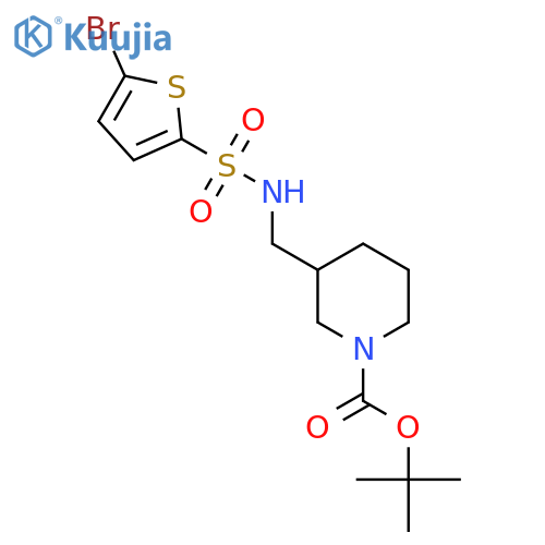 Tert-butyl 3-((5-bromothiophene-2-sulfonamido)methyl)piperidine-1-carboxylate structure
