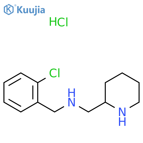 (2-Chloro-benzyl)-piperidin-2-ylmethyl-amine hydrochloride structure