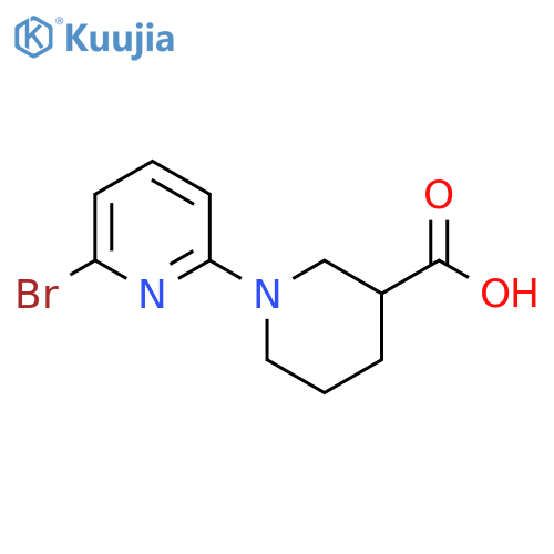 1-(6-bromopyridin-2-yl)piperidine-3-carboxylic acid structure