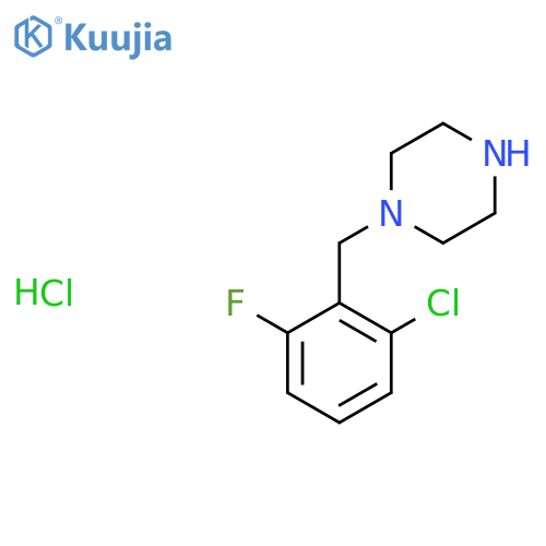 1-[(2-chloro-6-fluorophenyl)methyl]piperazine hydrochloride structure