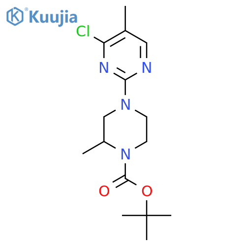 4-(4-Chloro-5-methyl-pyrimidin-2-yl)-2-methyl-piperazine-1-carboxylic acid tert-butyl ester structure
