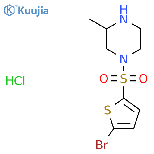 1-(5-Bromo-thiophene-2-sulfonyl)-3-methyl-piperazine hydrochloride structure