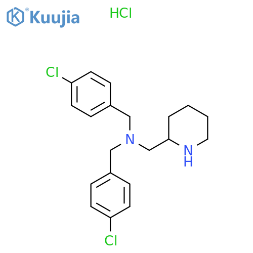 Bis-(4-chloro-benzyl)-piperidin-2-ylmethyl-amine hydrochloride structure