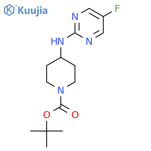 4-(5-Fluoro-pyrimidin-2-ylamino)-piperidine-1-carboxylic acid tert-butyl ester structure