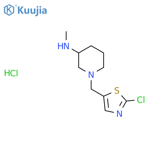 [1-(2-Chloro-thiazol-5-ylmethyl)-piperidin-3-yl]-methyl-amine hydrochloride structure