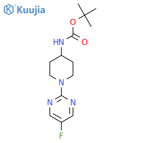 [1-(5-Fluoro-pyrimidin-2-yl)-piperidin-4-yl]-carbamic acid tert-butyl ester structure