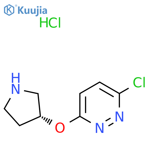 3-Chloro-6-((R)-pyrrolidin-3-yloxy)-pyridazine hydrochloride structure