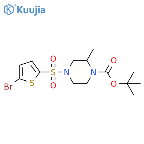 tert-Butyl 4-((5-bromothiophen-2-yl)sulfonyl)-2-methylpiperazine-1-carboxylate structure