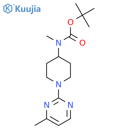 Methyl-[1-(4-methyl-pyrimidin-2-yl)-piperidin-4-yl]-carbamic acid tert-butyl ester structure