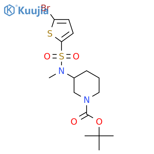 Tert-butyl 3-(5-bromo-N-methylthiophene-2-sulfonamido)piperidine-1-carboxylate structure