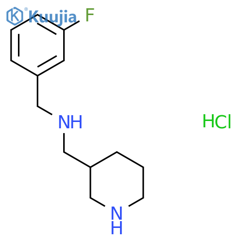 (3-Fluoro-benzyl)-piperidin-3-ylmethyl-amine hydrochloride structure