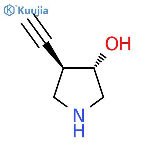 rac-(3R,4S)-4-ethynylpyrrolidin-3-ol structure