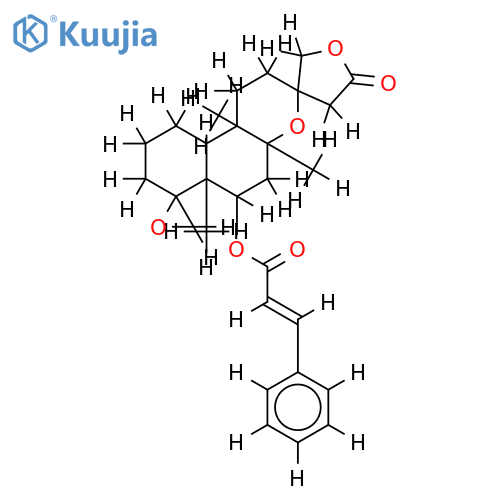 (13S)-4alpha,18;8beta,13-diepoxy-6alpha-transcinnamoyloxy-neo-clerodan-15,16-olide structure