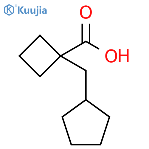1-(cyclopentylmethyl)cyclobutane-1-carboxylic acid structure