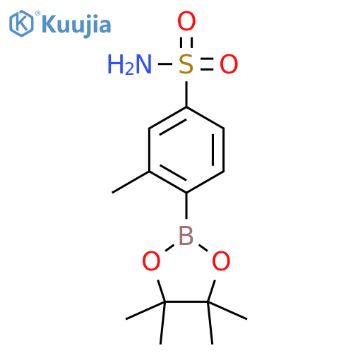 3-methyl-4-(4,4,5,5-tetramethyl-1,3,2-dioxaborolan-2-yl)benzenesulfonamide structure