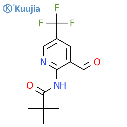 N-(3-Formyl-5-(trifluoromethyl)pyridin-2-yl)-pivalamide structure