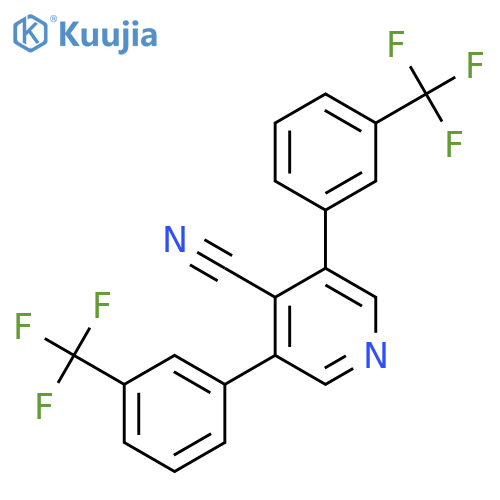 3,5-Bis(3-(trifluoromethyl)phenyl)isonicotinonitrile structure