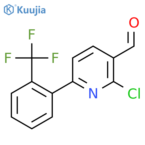 2-Chloro-6-(2-(trifluoromethyl)phenyl)nicotinaldehyde structure