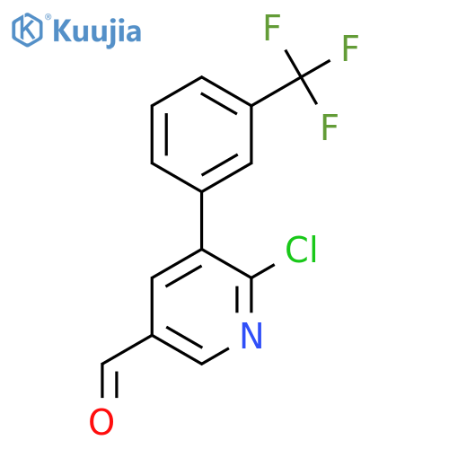 6-Chloro-5-(3-(trifluoromethyl)phenyl)nicotinaldehyde structure