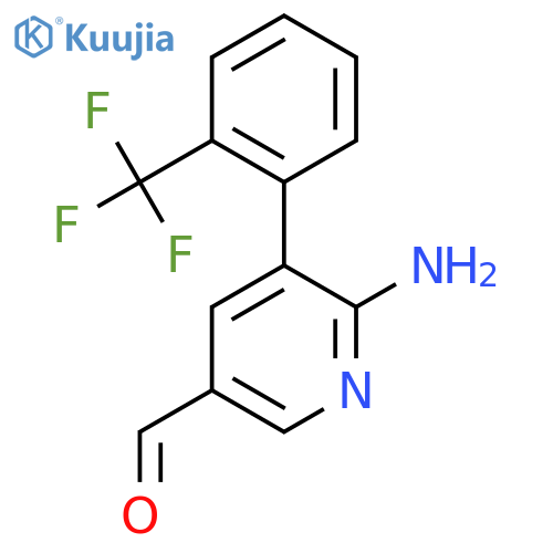 6-Amino-5-(2-(trifluoromethyl)phenyl)nicotinaldehyde structure