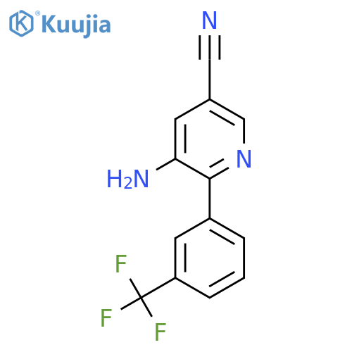 5-Amino-6-(3-(trifluoromethyl)phenyl)nicotinonitrile structure