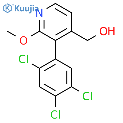 2-Methoxy-3-(2,4,5-trichlorophenyl)pyridine-4-methanol structure