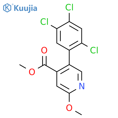 Methyl 2-methoxy-5-(2,4,5-trichlorophenyl)isonicotinate structure