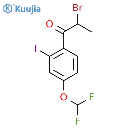 2-Bromo-2'-iodo-4'-(difluoromethoxy)propiophenone structure