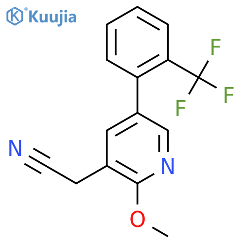 2-Methoxy-5-(2-(trifluoromethyl)phenyl)pyridine-3-acetonitrile structure