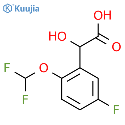 2-(Difluoromethoxy)-5-fluoromandelic acid structure