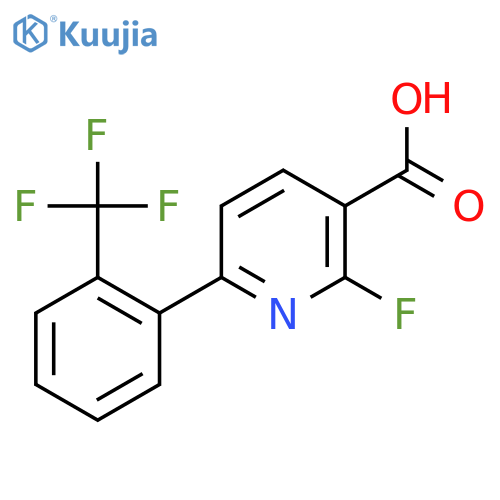 2-Fluoro-6-(2-(trifluoromethyl)phenyl)nicotinic acid structure