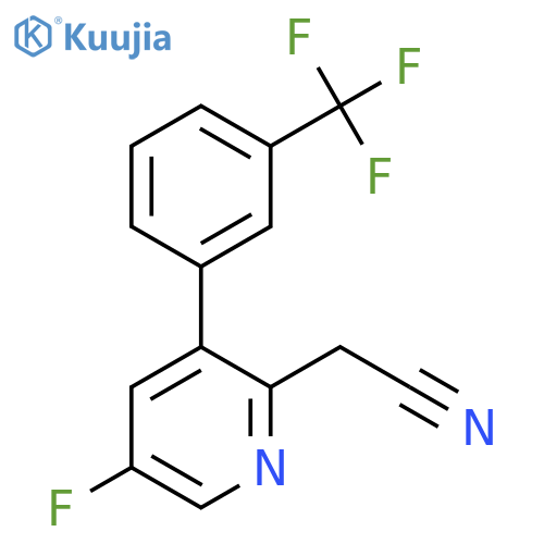 5-Fluoro-3-(3-(trifluoromethyl)phenyl)pyridine-2-acetonitrile structure
