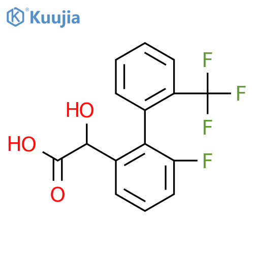 (6-Fluoro-2'-(trifluoromethyl)biphenyl-2-yl)-hydroxyacetic acid structure